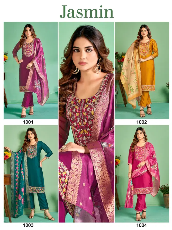 Jasmin By Banwery Silk Designer Readymade Suits Wholesale Shop In Surat